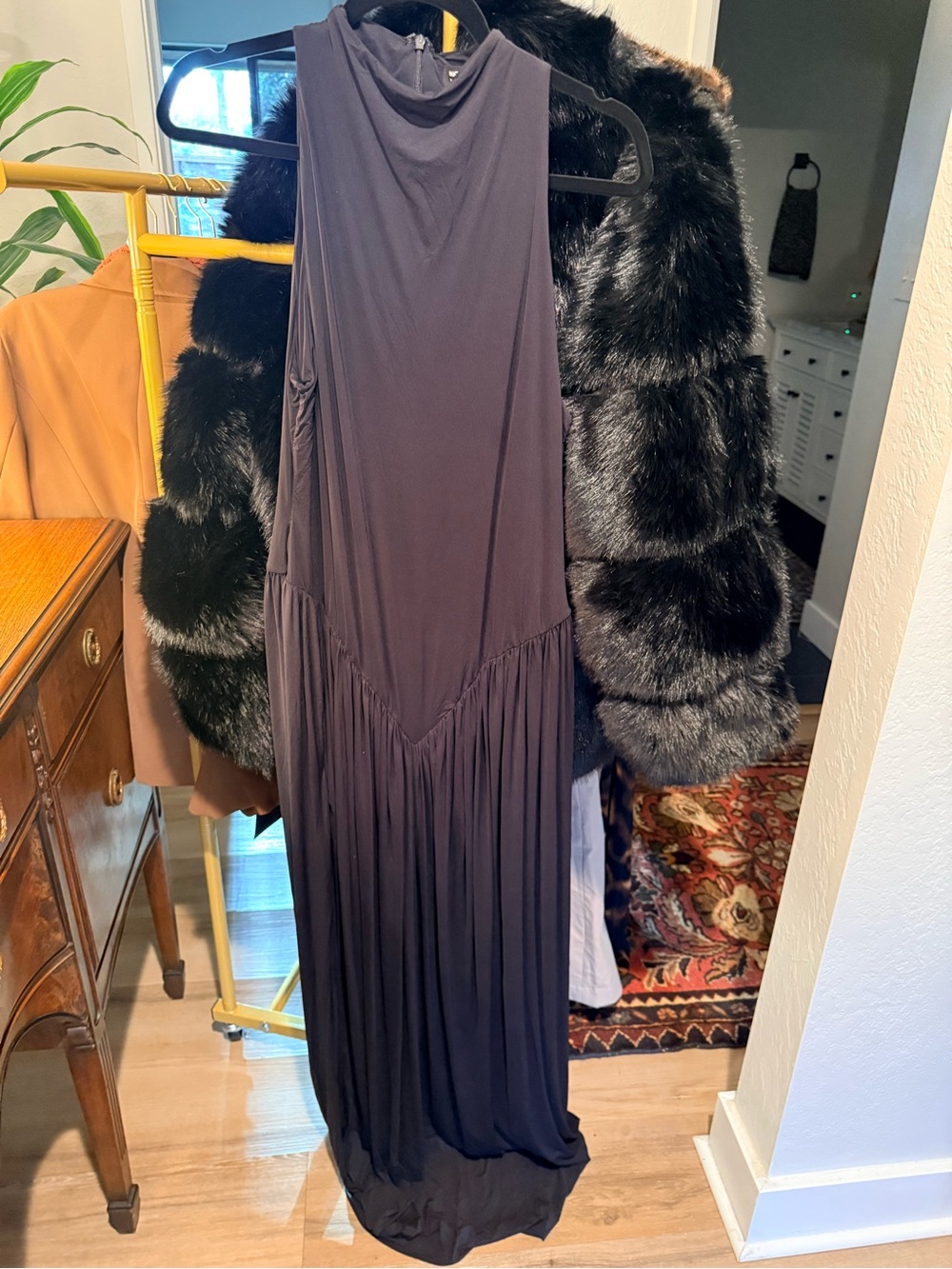 naked wardrobe Black Sleeveless Maxi Dress